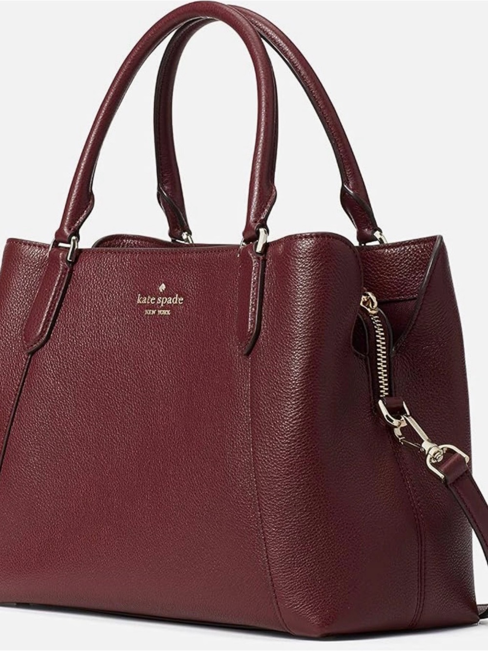 Kate Spade New York Jackson Cherrywood Pebbled Leather Satchel - Picture 5 of 7